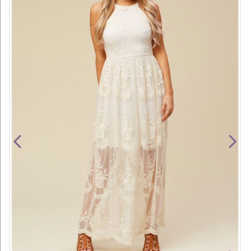 Altar’d state full length lace dress